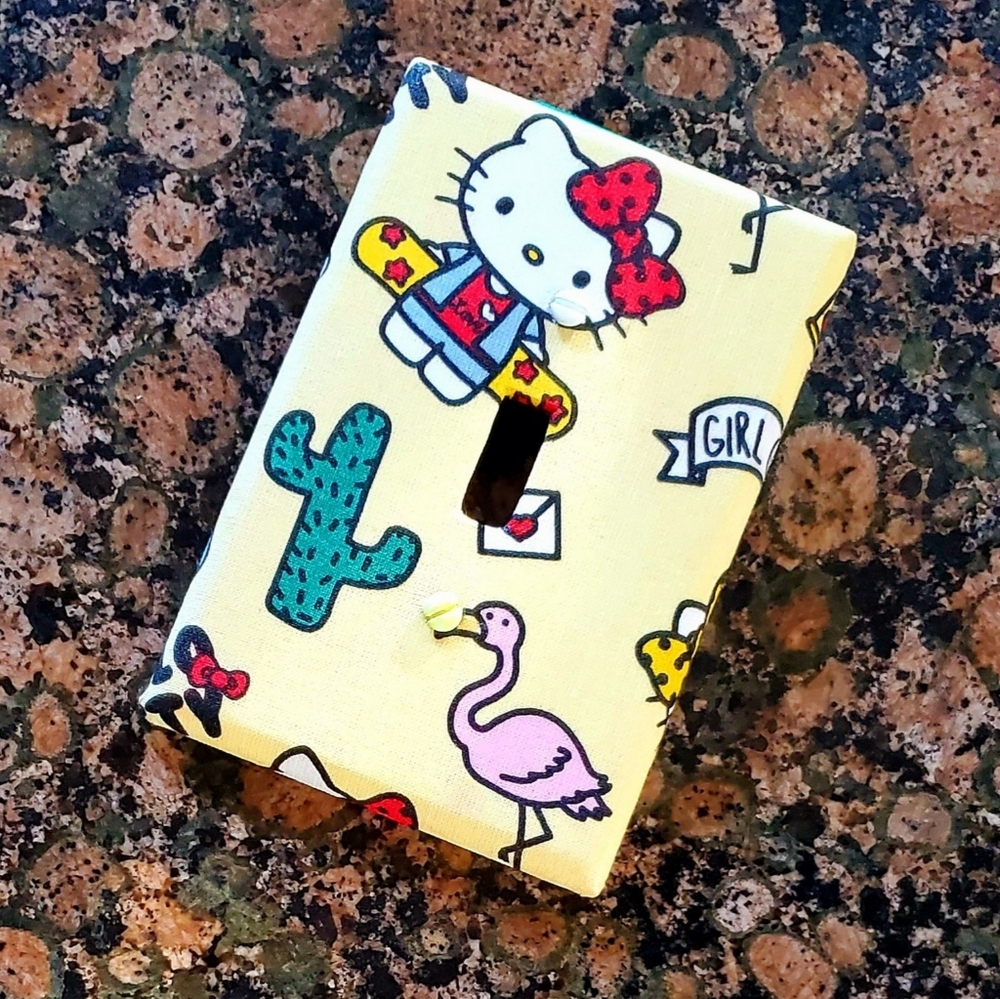 ♡LARGE♡Hello Kitty Switch Plate Wall Outlet Cover